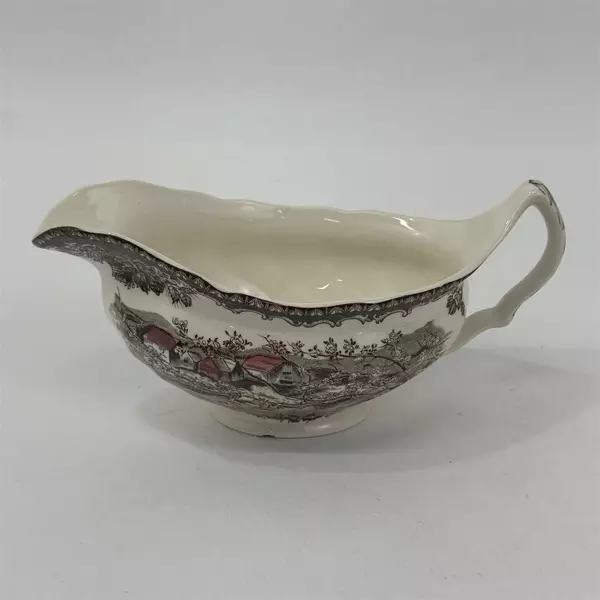 Vintage Johnson Bros Friendly Village The Well Gravy Boat