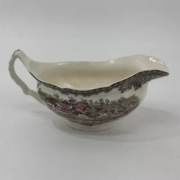 Vintage Johnson Bros Friendly Village The Well Gravy Boat