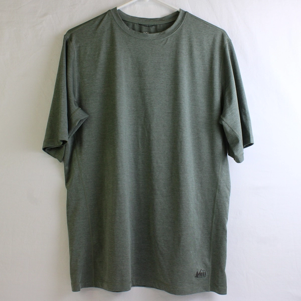 REI Co-Op Solid Olive Green Color Short Sleeve Activewear Shirt Men's Size M