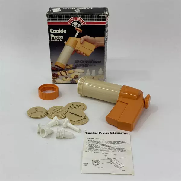Vintage 1987 Cooks Tools 2 Cookie Press and Icing Set