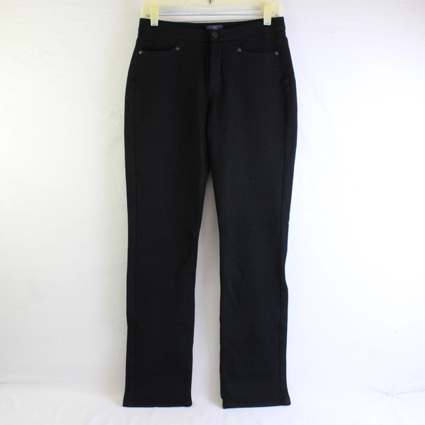 NYDJ Solid Black Color Stretchy Slim Fit Skinny Jean Pants Women's Size 2