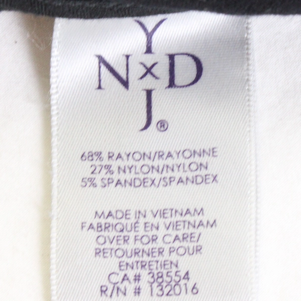 NYDJ Solid Black Color Stretchy Slim Fit Skinny Jean Pants Women's Size 2