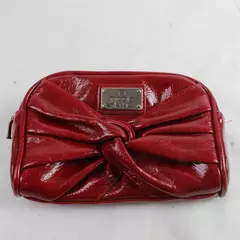 Nicole by Nicole Miller Red Small Bow Clutch Makeup Bag