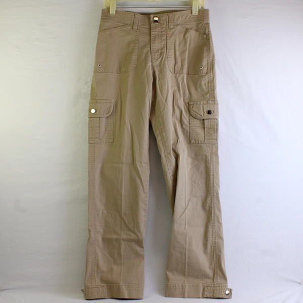 Lee Women's 10 Comfort Waistband Stretch Straight Leg Brown Cargo Pants