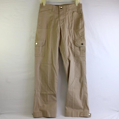 Lee Women's 10 Comfort Waistband Stretch Straight Leg Brown Cargo Pants