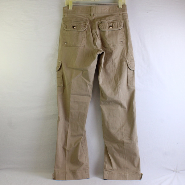 Lee Women's 10 Comfort Waistband Stretch Straight Leg Brown Cargo Pants