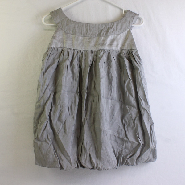 Kaelyn-Max Women's S Gray Wide-Strap Dress Tank with a Bubble Hem