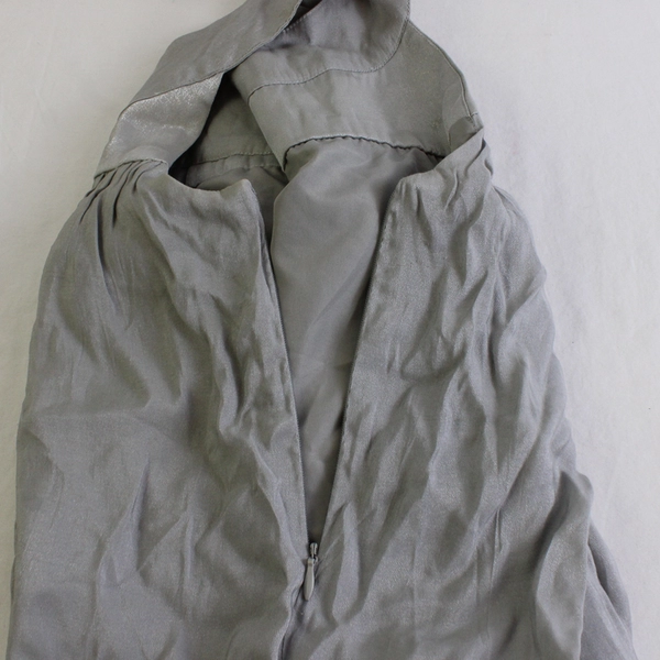 Kaelyn-Max Women's S Gray Wide-Strap Dress Tank with a Bubble Hem