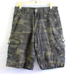 Broken Threads Men's 32 Camo Cargo Shorts Green Military Style W32 Regular Fit
