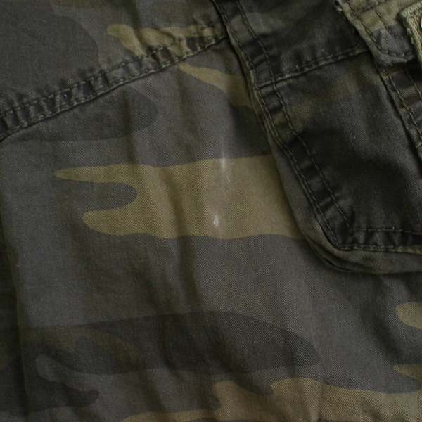 Broken Threads Men's 32 Camo Cargo Shorts Green Military Style W32 Regular Fit