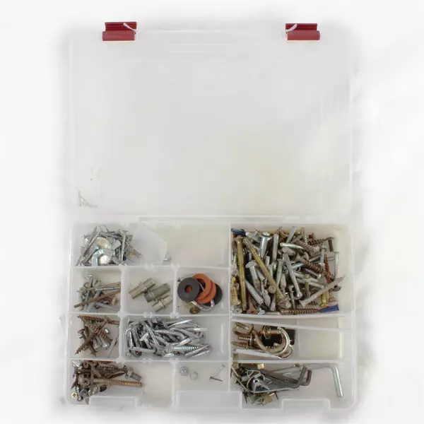 Lot of Various Screws & Nails in Box Assorted Hardware DIY Workshop 2.8lb
