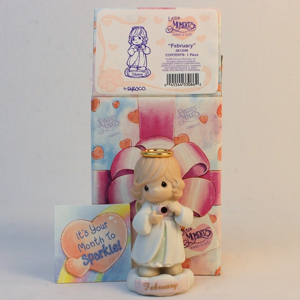 Enesco Precious Moments Figure “February” 1996 #261246 No Production Mark