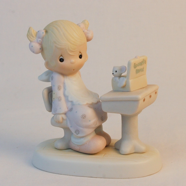 Enesco Precious Moments Figure “Love Is Sharing” 1981 E-7162 Fish ProductionMark