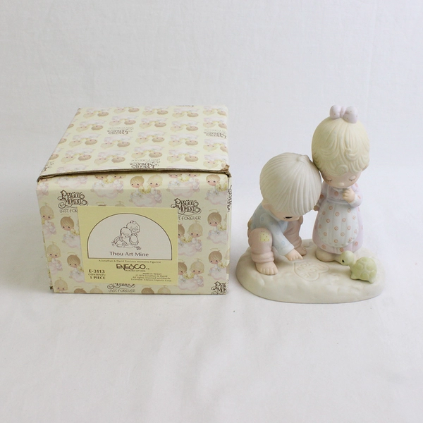 Enesco Precious Moments Figure “Thou Art Mine” 1979 E-3113 Cross Production Mark