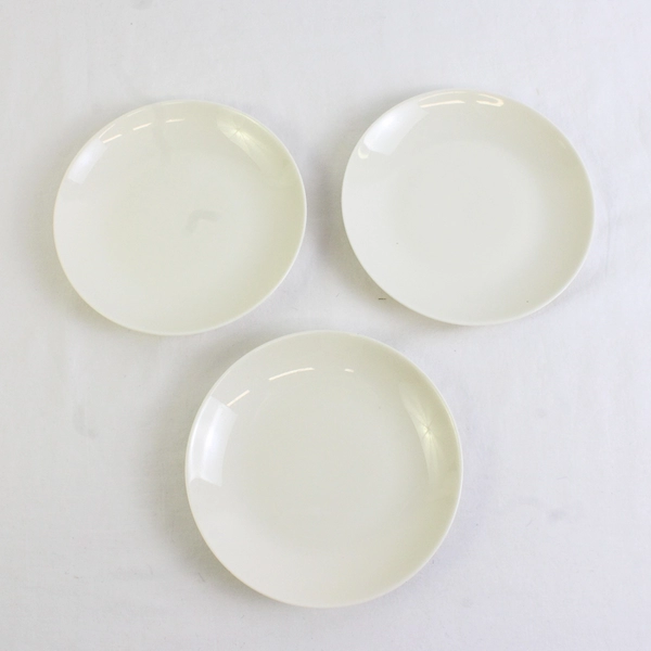 Set of 3 VTG Eva Zeisel Castleton Museum White Bread Plates 6 1/4"