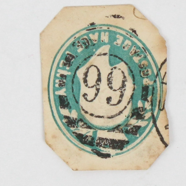 Lot Of 4 Wurttemberg Germany Cut Square Postal Stationery Stamps Used 