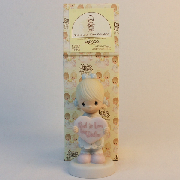 Enesco Precious Moments Figure “God Is Love, Dear Valentine” 1981 E-7154