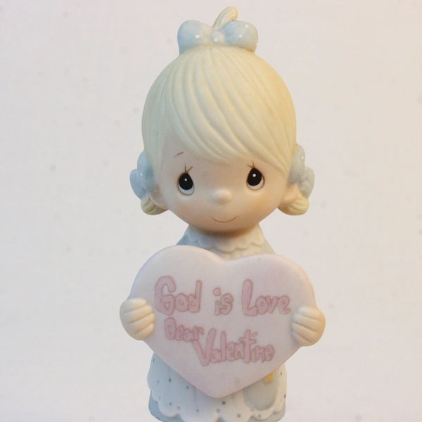 Enesco Precious Moments Figure “God Is Love, Dear Valentine” 1981 E-7154