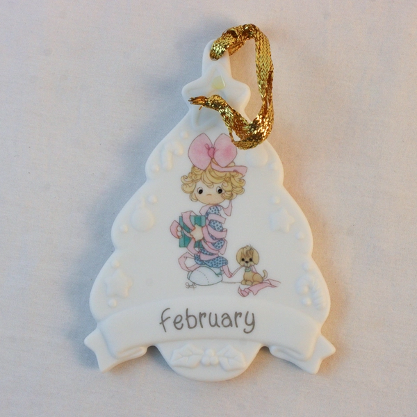 Enesco Precious Moments Figure “Mini Birthstone Hanging Ornament Feb” 96' 327255