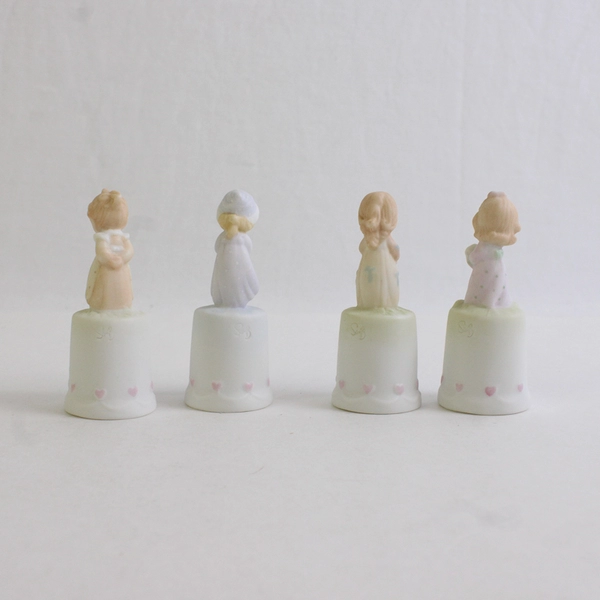 Enesco Precious Moments Figure “Four Seasons Series” Thimbles 1985 #100641