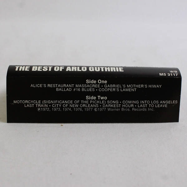 Arlo Guthrie The Best Of Cassette Tape WB M5 3117 Folk Music, 1977