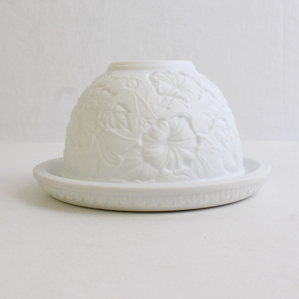 Avon White Bisque Porcelain Tealight Candle Holder Gift Collection 2002