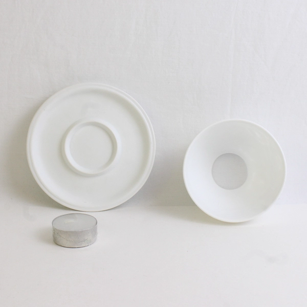 Avon White Bisque Porcelain Tealight Candle Holder Gift Collection 2002