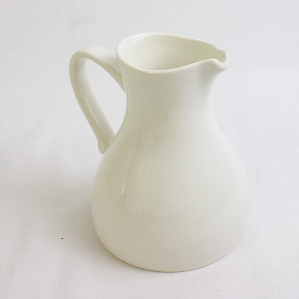 2 Piece Set Modern Style White Ceramic Sugar Bowl and Creamer