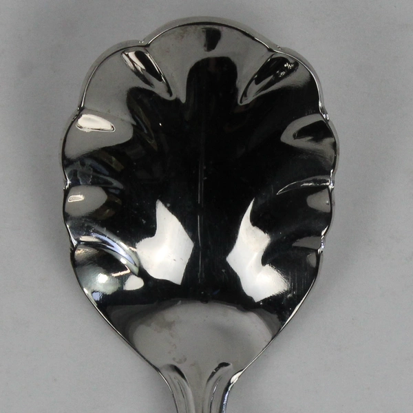 Lot Of 2 Wallace Silver Modern Thread Pattern Sugar Shell Spoon 18/10 SS 6"