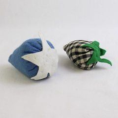 Lot of 2 Vintage Handmade Strawberry Pin Cushions