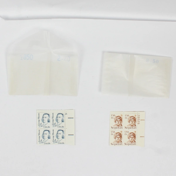 Lot Of 2 Great American Series Stamp Blocks George Mason 1981 Sequoyah 1980 MNH