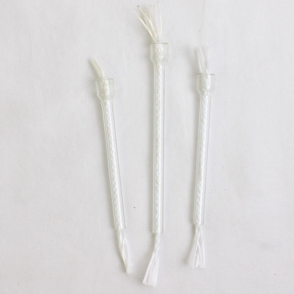 Set of 3 Vintage Lamplight Farms Refillable Triangular Glass Oil Lamps