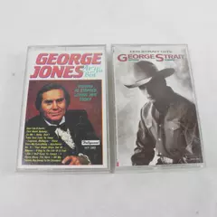 Lot of 2 Cassette Tapes George Jones At His Best + George Strait Ten Strait Hits