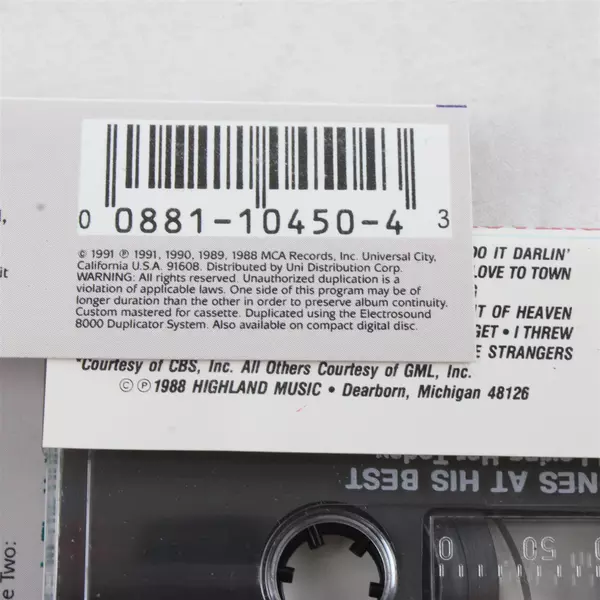 Lot of 2 Cassette Tapes George Jones At His Best + George Strait Ten Strait Hits