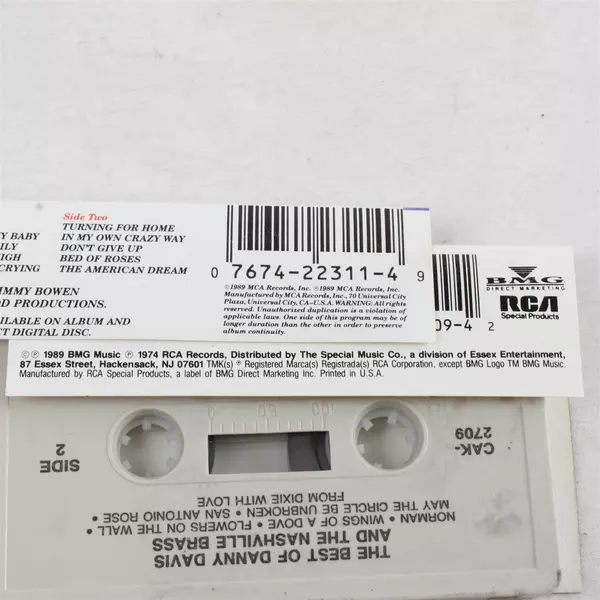 Lot of 2 Music Cassettes The Oak Ridge Boys American Dreams & Danny Davis