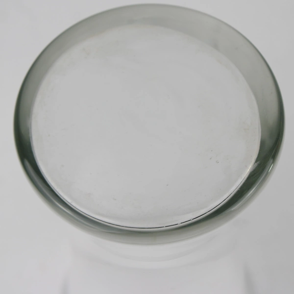 Lot Of 2 Matching Unbranded Clear Glass Decorative Vase Hourglass Shaped 8" Tall