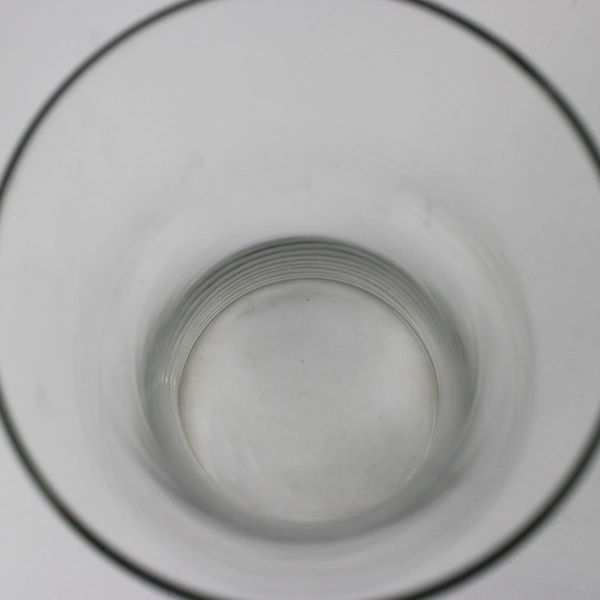 Lot Of 2 Matching Unbranded Clear Glass Decorative Vase Hourglass Shaped 8" Tall