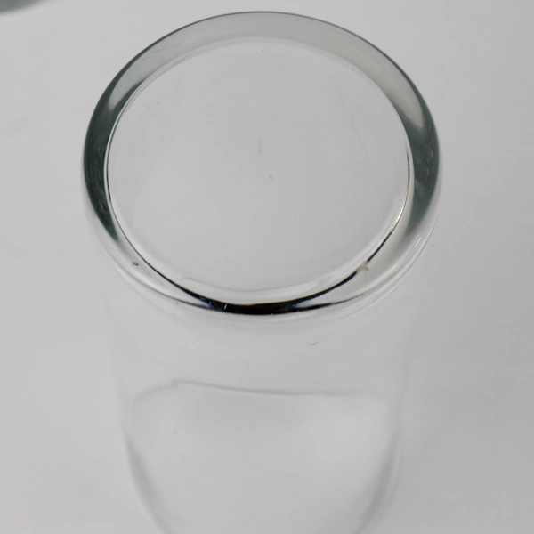 Lot Of 2 Matching Unbranded Clear Glass Decorative Vase Cylinder Shaped 7.5"Tall