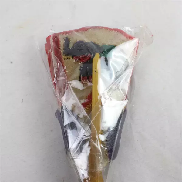 Leather Elephant Tribal Folding Hand Fan 8.5" Sealed New Without Tags