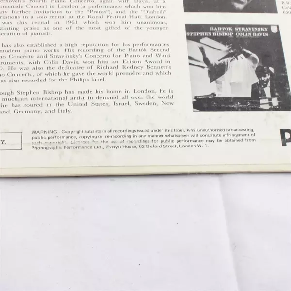 Beethoven Piano Concerto No.3 Stephen Bishop Colin Davis Netherlands LP