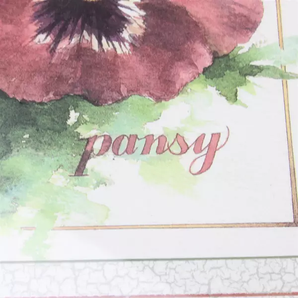 Set of 2 Watercolor Pansy Framed Prints Red & Yellow Floral Wall Art