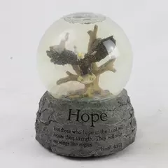 6" Eagle Snow Globe Musical w/ Bible Verse Front & Back