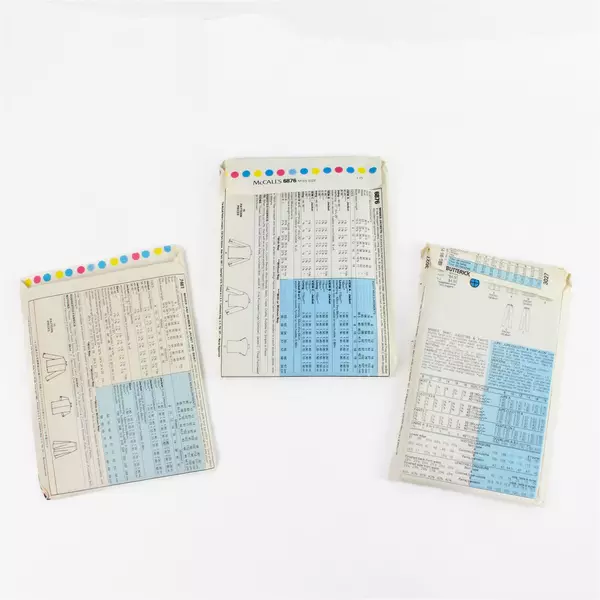 Lot of 3 Sewing Patterns McCall's 7461 & 6876 Sz 16, Butterick 3027 Sz 14-18