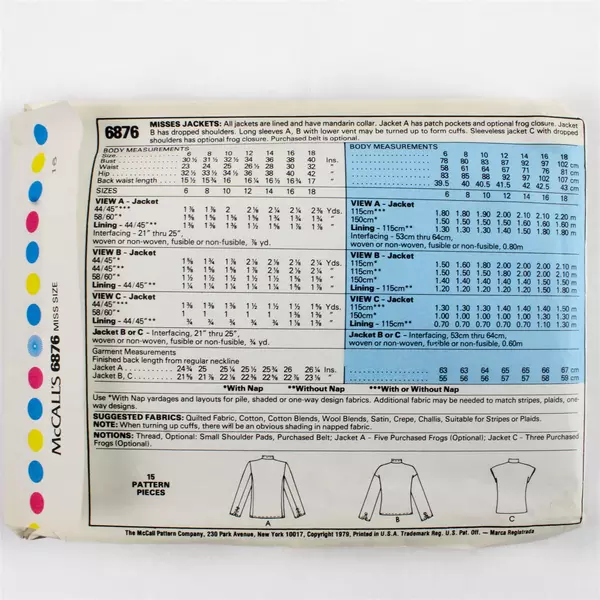 Lot of 3 Sewing Patterns McCall's 7461 & 6876 Sz 16, Butterick 3027 Sz 14-18