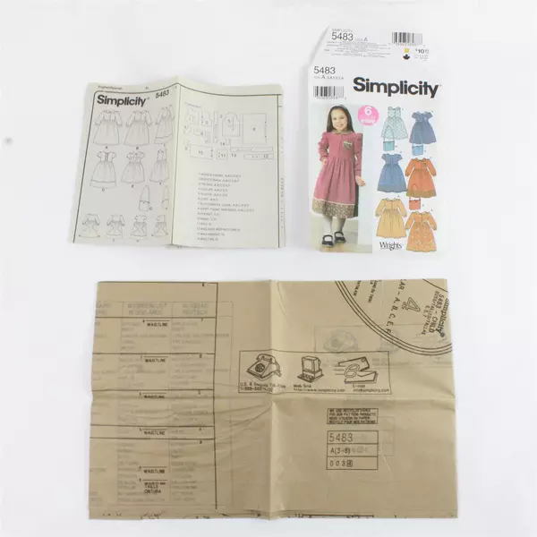 Lot of 3 Children's Sewing Patterns Butterick 3564 McCall M5797 Simplicity 5483