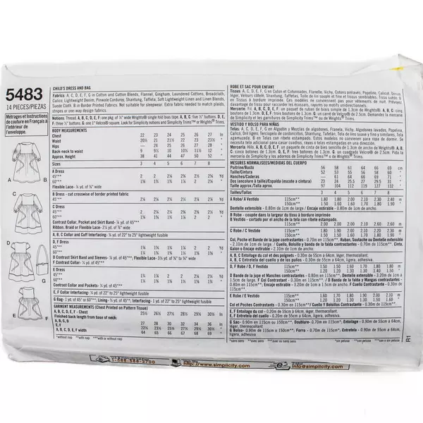 Lot of 3 Children's Sewing Patterns Butterick 3564 McCall M5797 Simplicity 5483