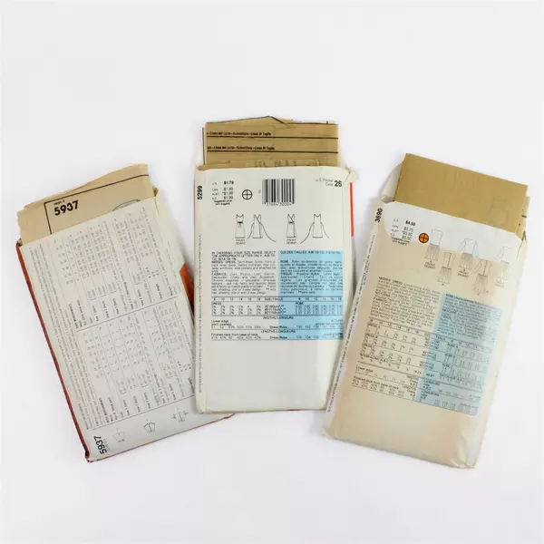 Lot of 3 Vintage Sewing Patterns Butterick 3690 See & Sew 5299 Simplicity 5937