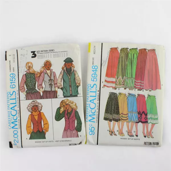 Lot of 2 McCall's Sewing Patterns 5948 M & 6159 Size 14-18 Vintage