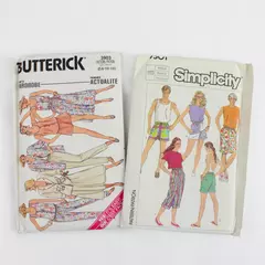 Lot of 2 Butterick 3903 Sz 14-18 & Simplicity 7501 Sz M Vintage Sewing Patterns
