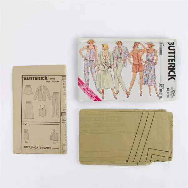 Lot of 2 Butterick 3903 Sz 14-18 & Simplicity 7501 Sz M Vintage Sewing Patterns